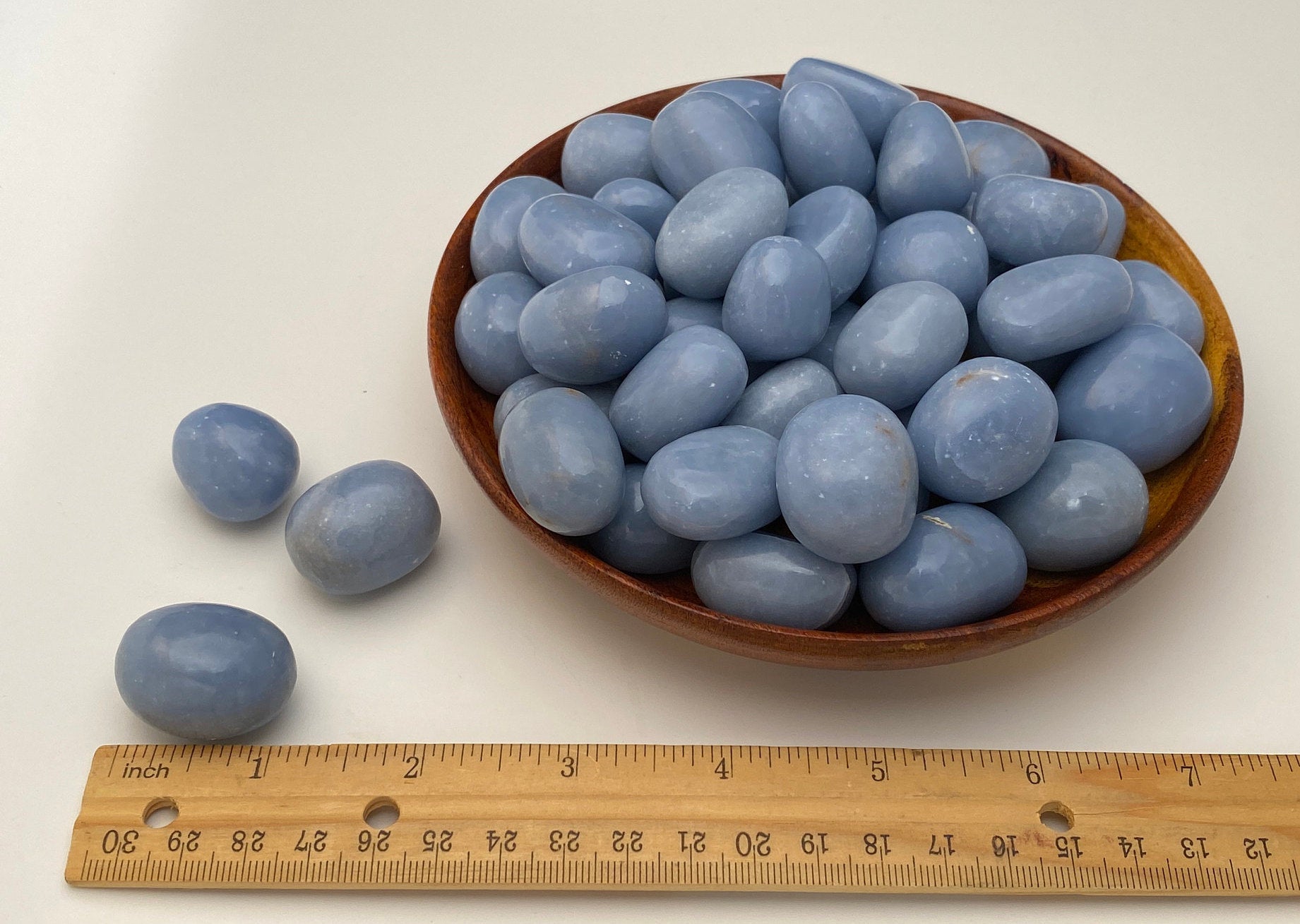 Angelite Tumbled Stones "A Grade" Crystal - Angelic Stone