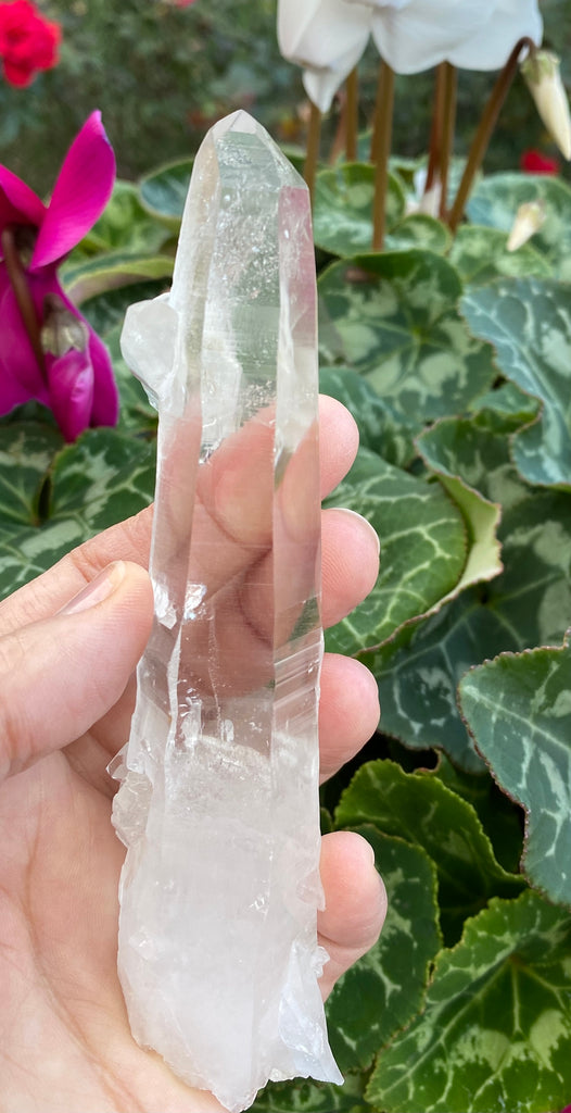 Tibetan Himalayan Quartz Crystal Large 5" Wand with Second Crystal - Healing Crystals