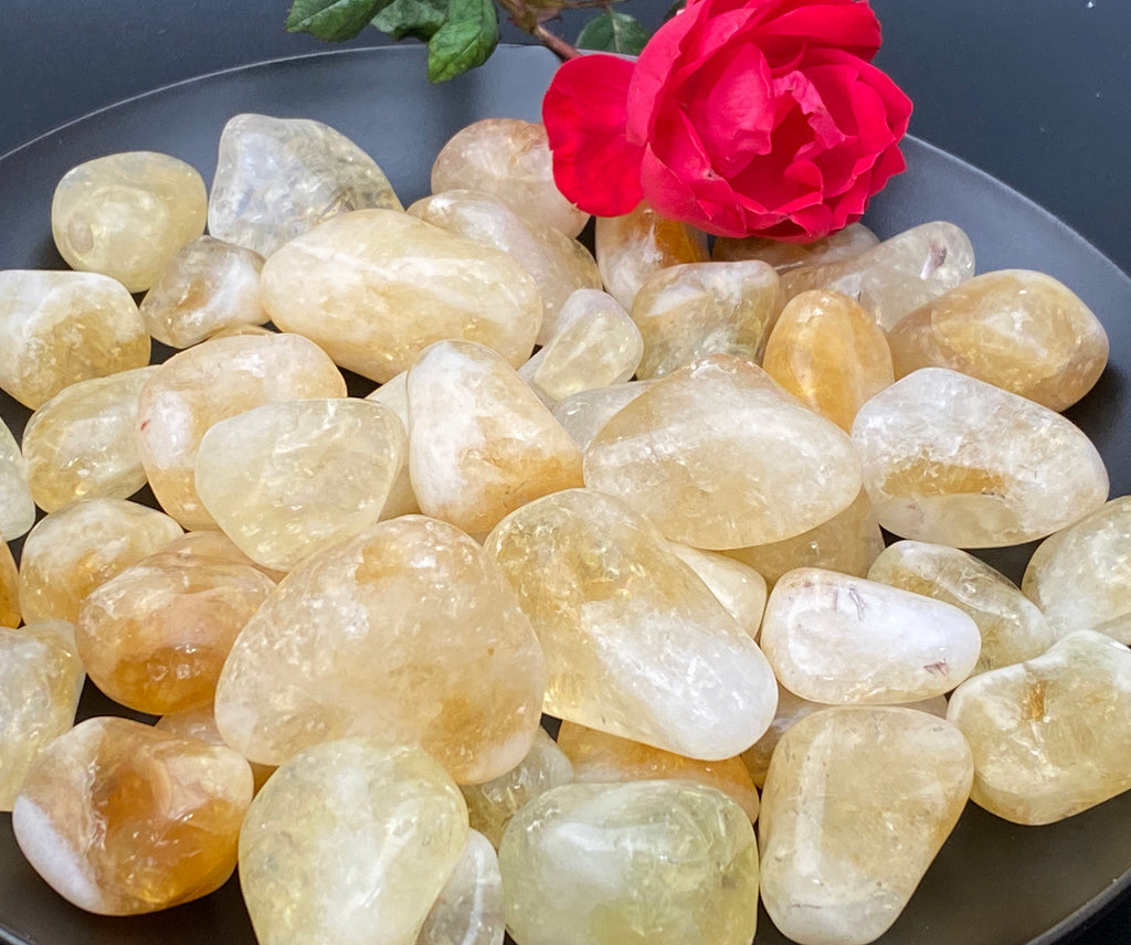 Citrine Tumbled Stone "A Grade" Polished Abundance Crystal
