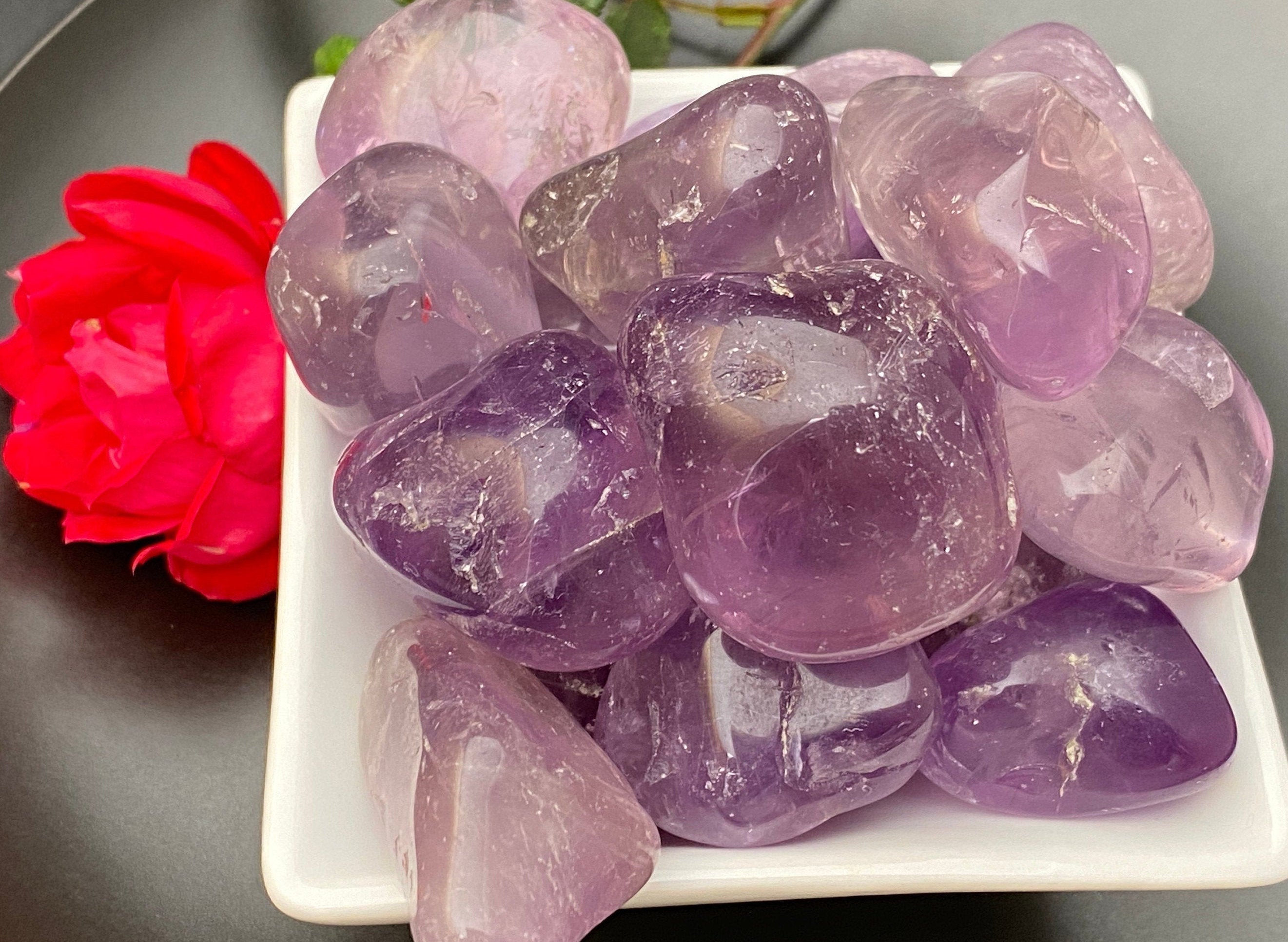 Amethyst Crystal Tumbled Stone "A Grade" Polished Crystals