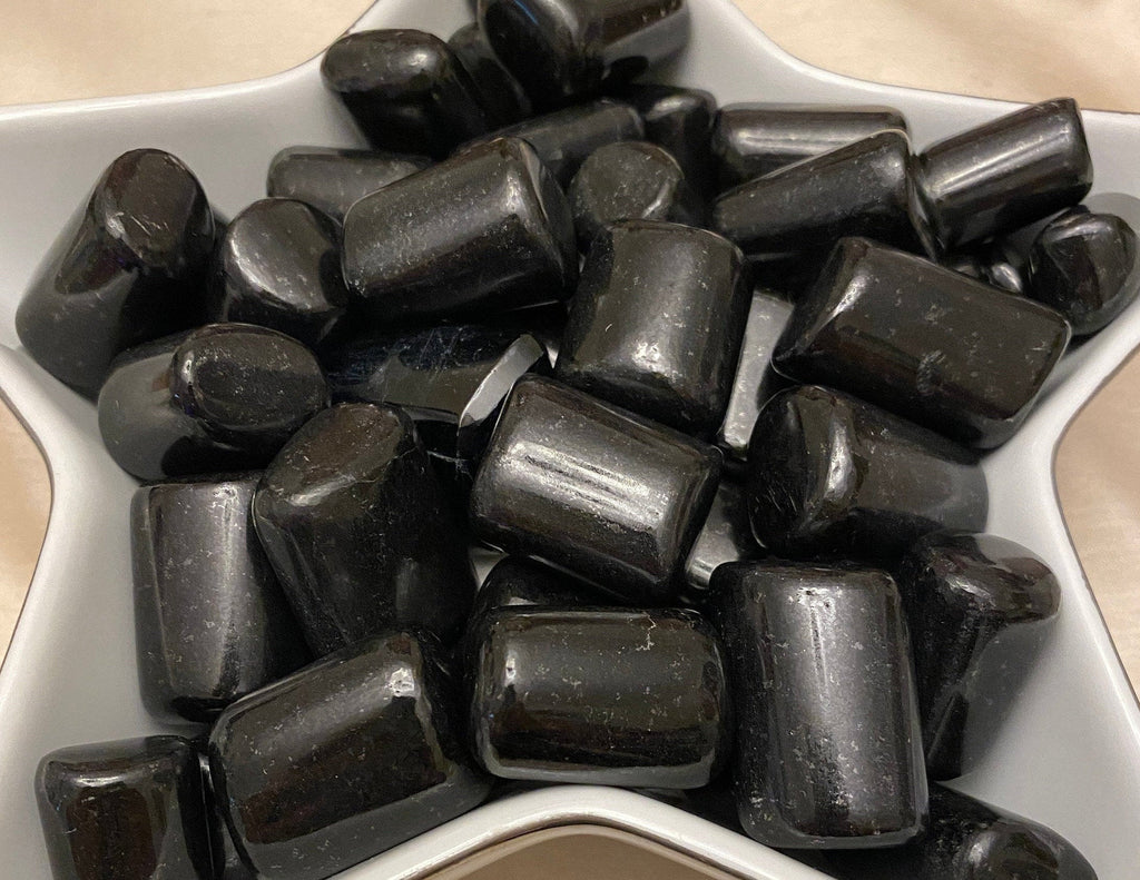 1 Black Tourmaline Polished Tumbled Stone, Protection & Grounding Stone