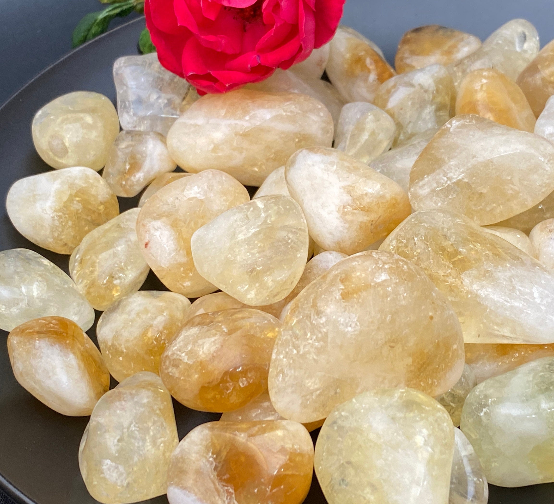 Citrine Tumbled Stone "A Grade" Polished Abundance Crystal
