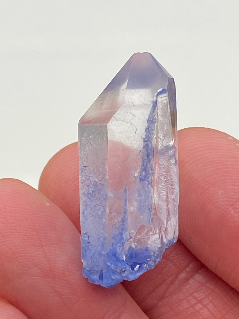 When it comes to the presence of the color blue in quartz, Dumortierite Quartz, aka Dumortierite in Quartz or Dumortierite included Quartz, is one of the less common occurrences. Source: Vaca Morte Quarry, Serra de Vereda, Boquira, Bahia, Brazil