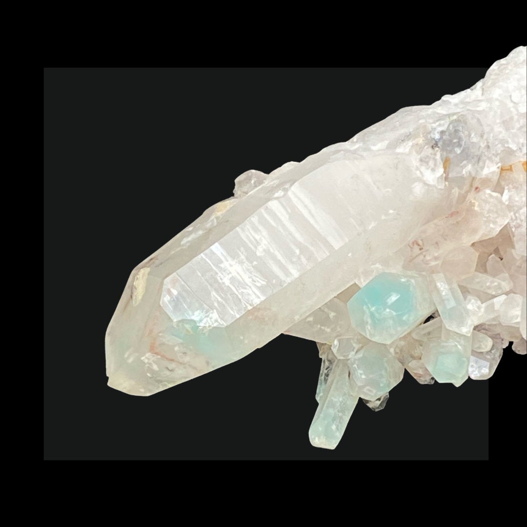 Rare Ajoite in Quartz Cluster Messina Mine 80 grams