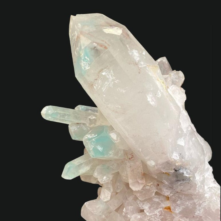 Rare Ajoite Quartz Crystals cluster from Messina Mine, Musina, Musina Local Municipality, Vhembe District Municipality, Limpopo, South Africa.