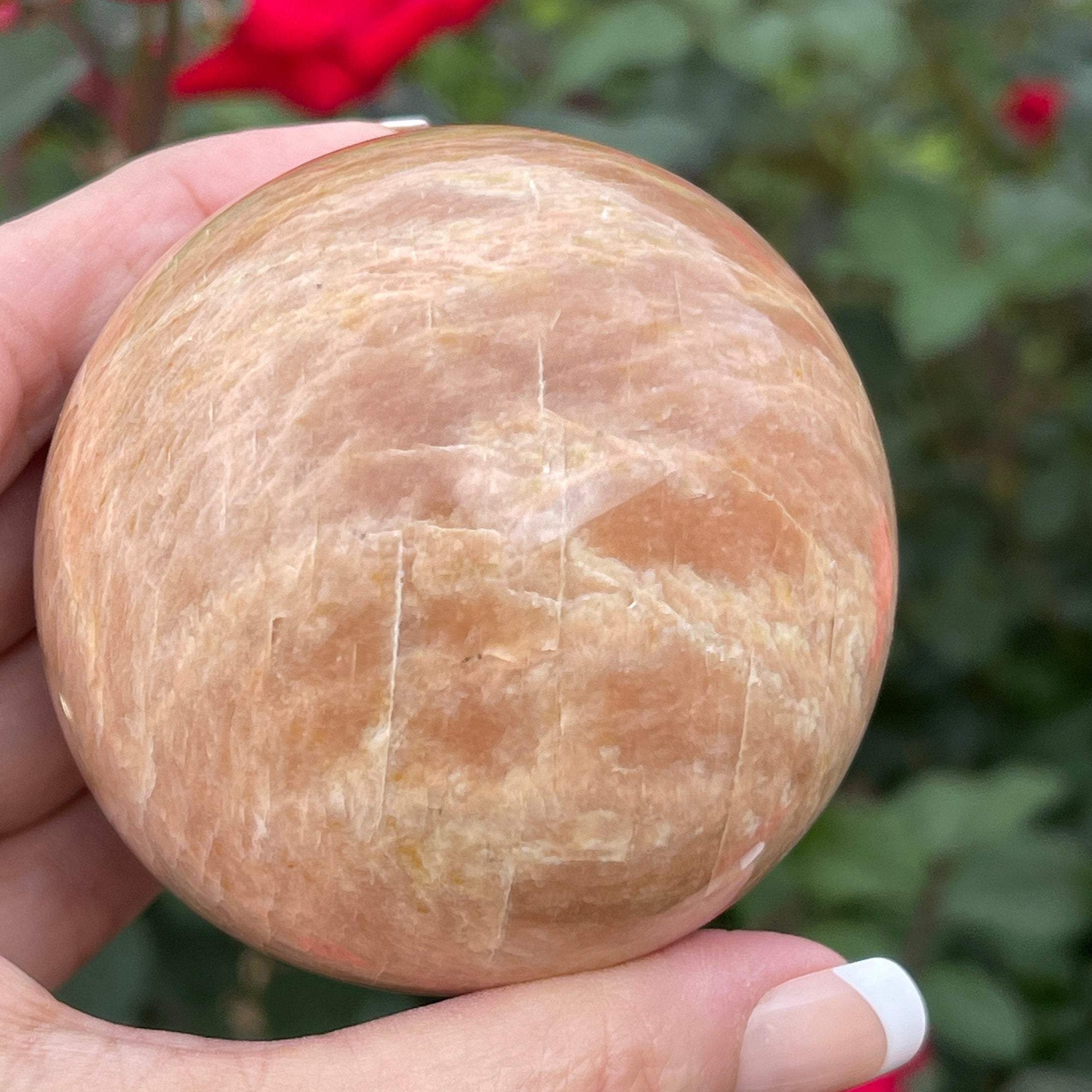 Peach Moonstone Crystal Sphere | Large 65mm 368grams |