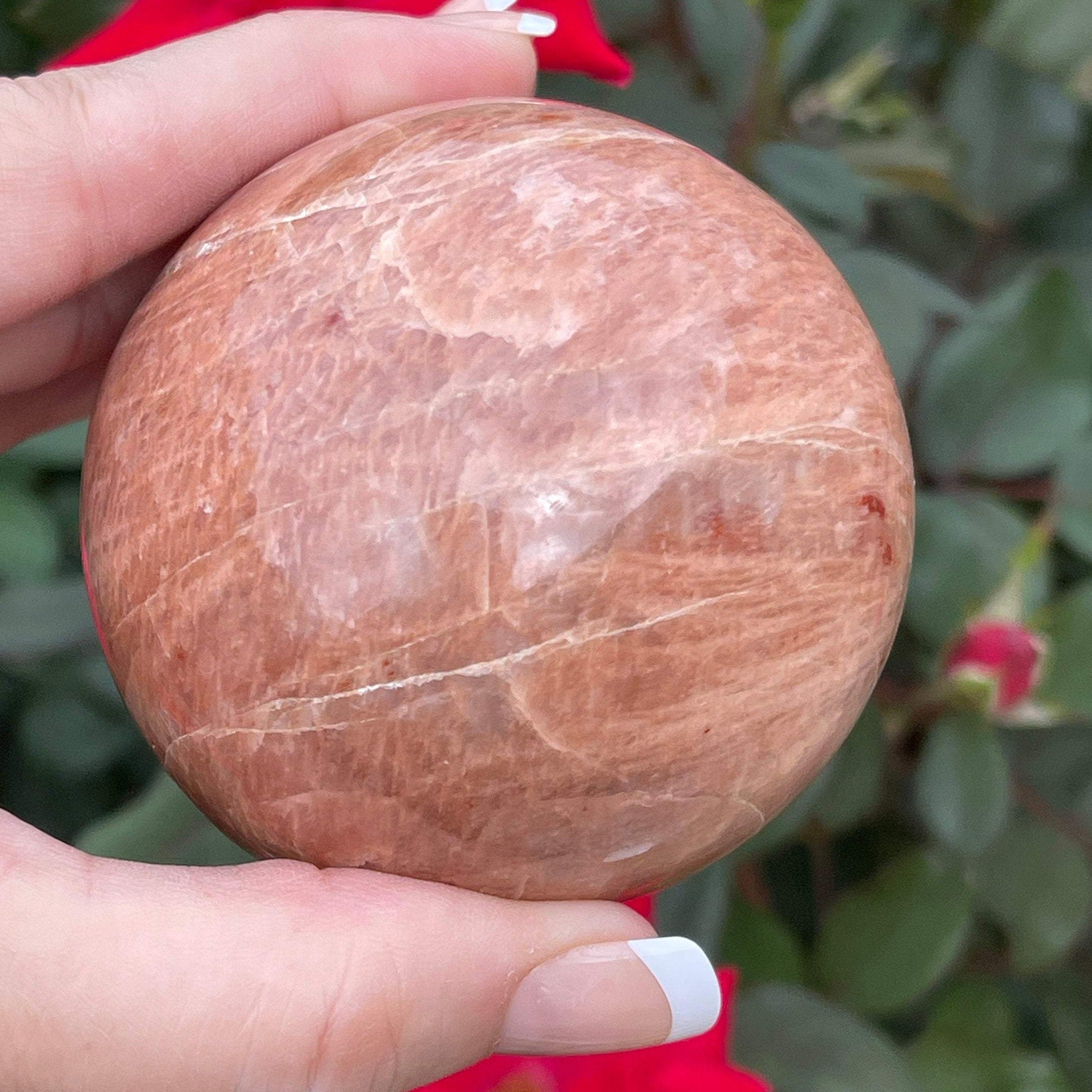 Peach Moonstone Sphere | Large 63mm 348grams | Creative Energy Stone