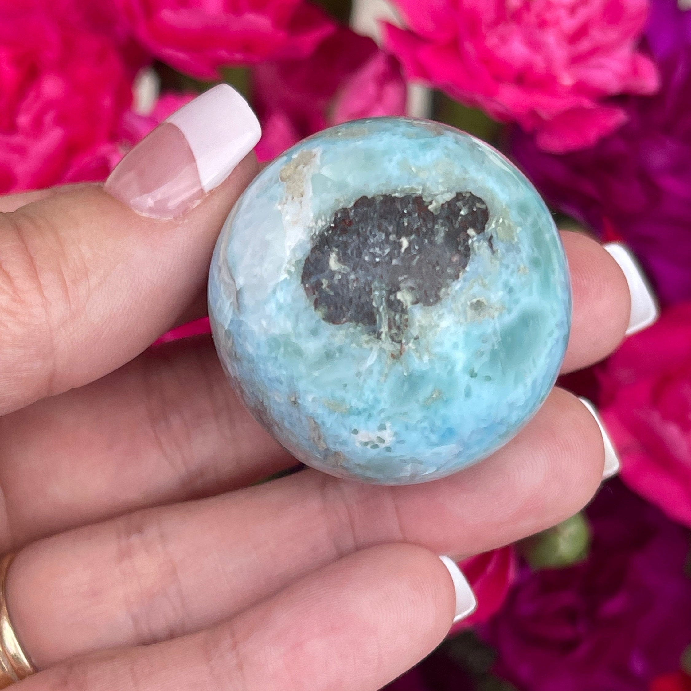 Larimar - AA+ The Dolphin Stone - 33mm - Calming Crystal