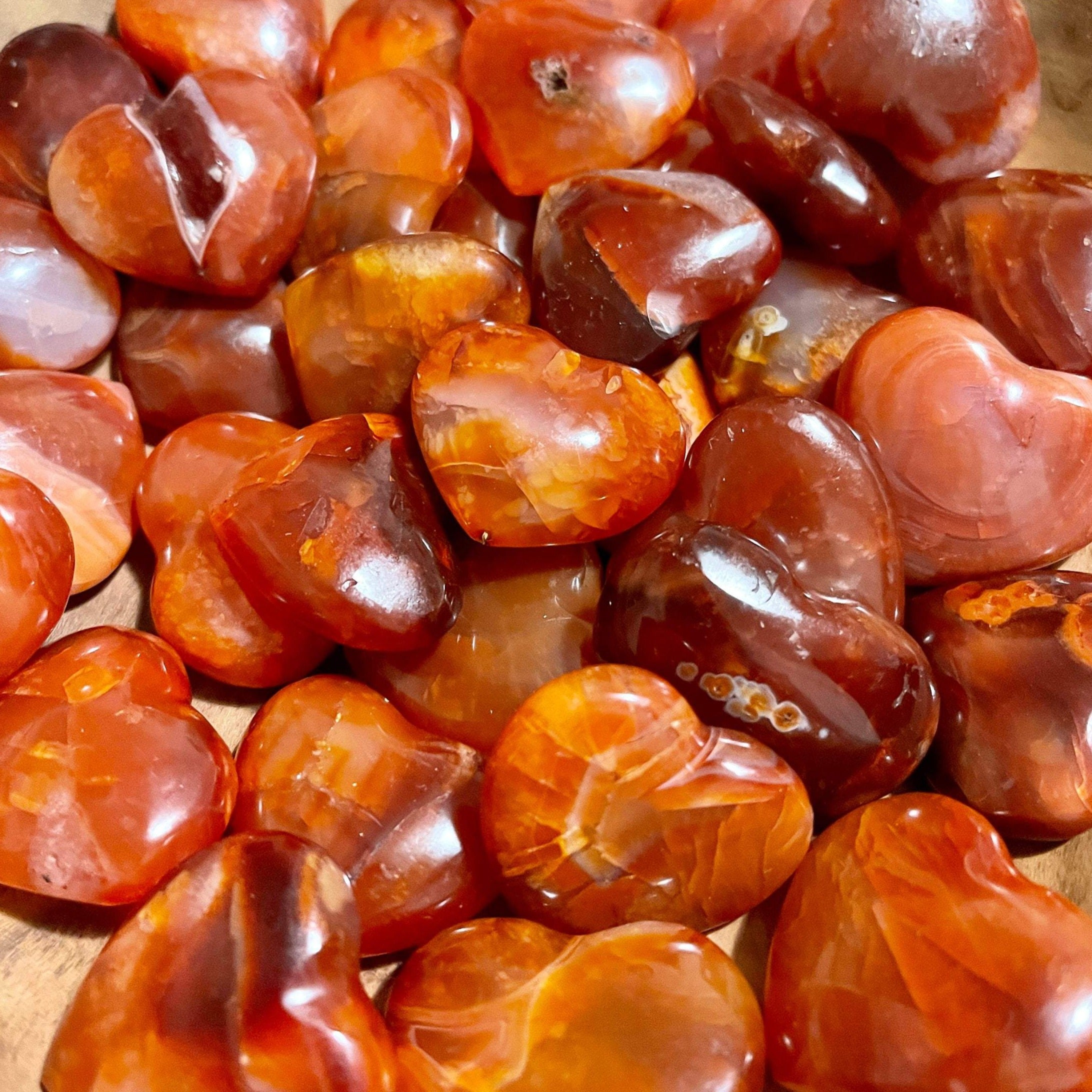 Carnelian Heart | Banded Carnelian High Quality Crystal Heart
