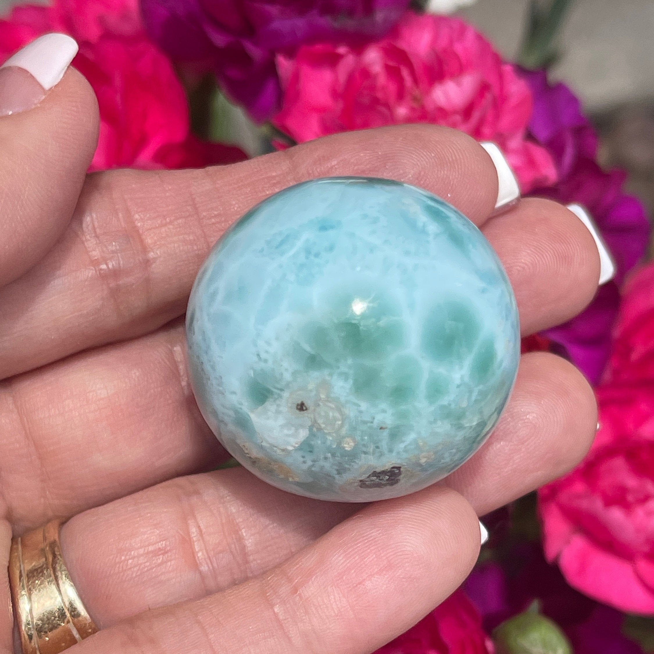 Larimar - AA+ The Dolphin Stone - 32mm - Calming Crystal