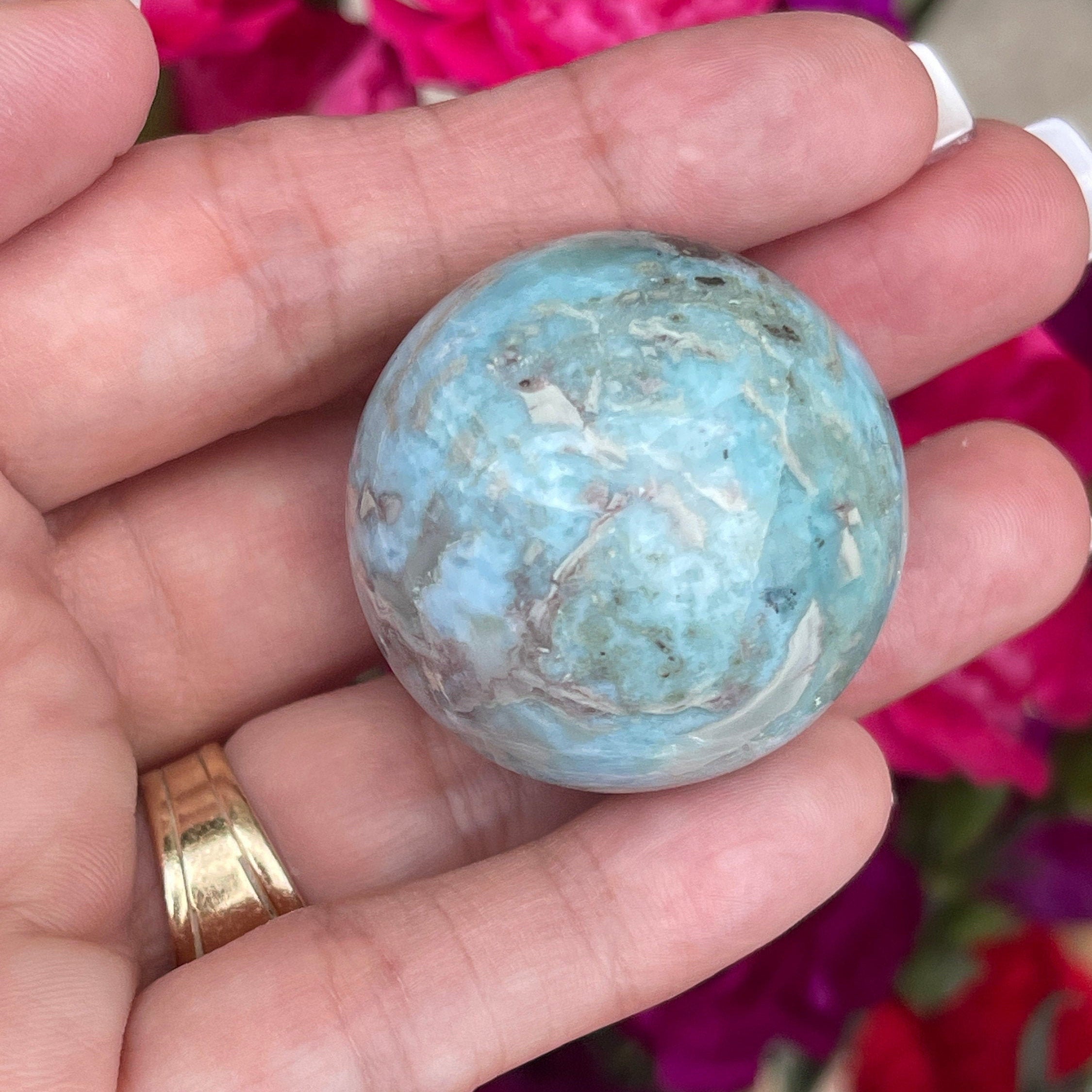 Larimar - AA+ The Dolphin Stone - 33mm - Calming Crystal